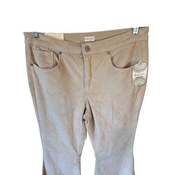 ALTAR'D STATE NWT High Rise Flare Corduroy Pants Beige Size 30 Hippie Fall - Picture 4 of 8